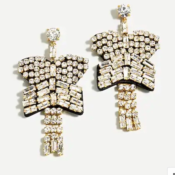J. Crew Les Velvet Sparkle Crystal Earrings - Picture 4 of 7